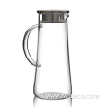 Heat-resistant 1500ml glass water jug with lid